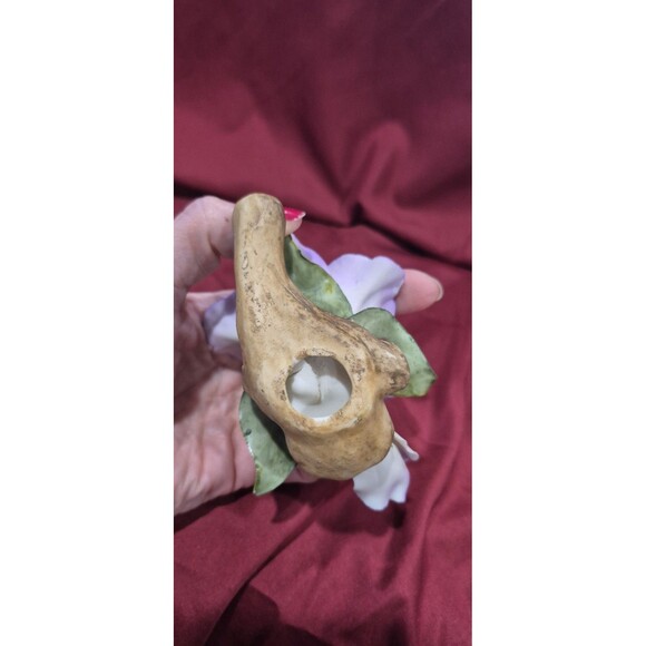 Golden Crown E & R Trillium Flower Violet Shelf Sitter Home Decor 4x3 Tagged EUC - Picture 5 of 6